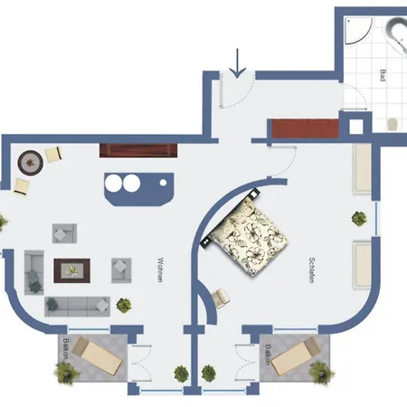 Brise Seeschloss App 12 Lägenhet *